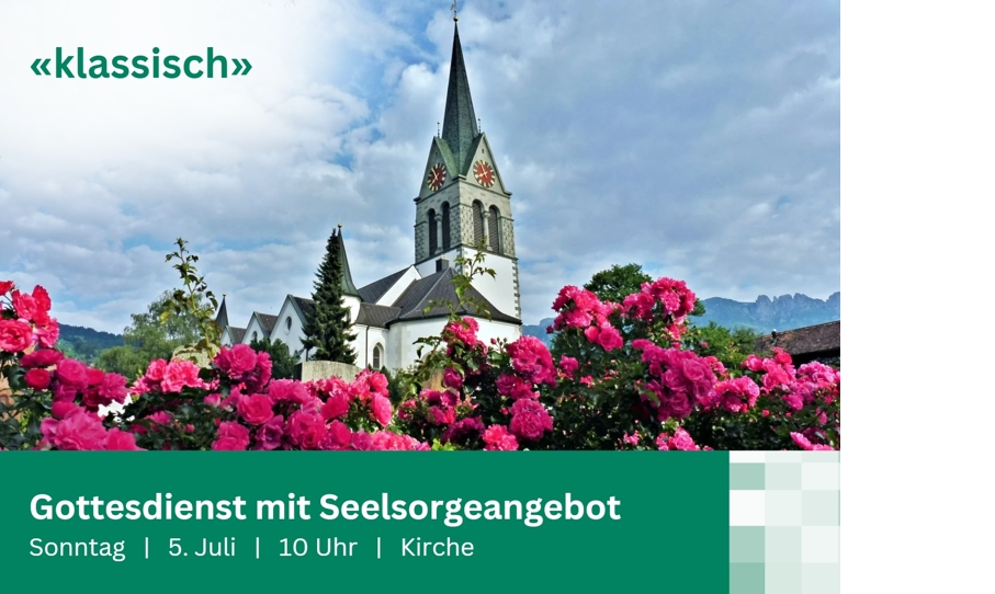 Gottesdienst klassisch - mit Seelsorgeangebot